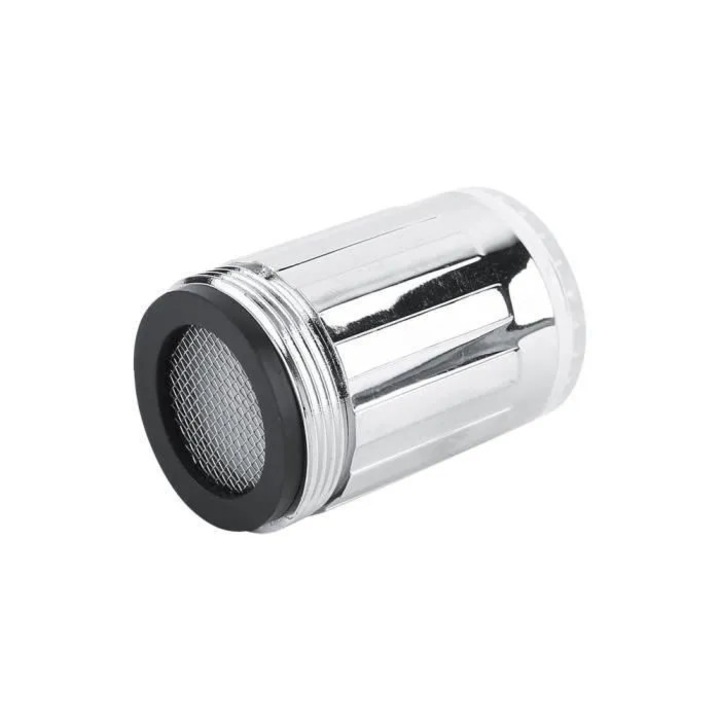 LED csaptelep, OME, 3 szín, hőmérséklet érzékelő, víztakarékos, piros kék, ABS króm