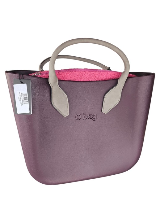 Geanta O BAG Mov cu Interior Roz