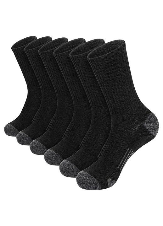 Ferfi kompresszios zokni, ferfi kosarlabda zokni, egyszinu rovid zokni, 5 zokni, Fekete, One Size