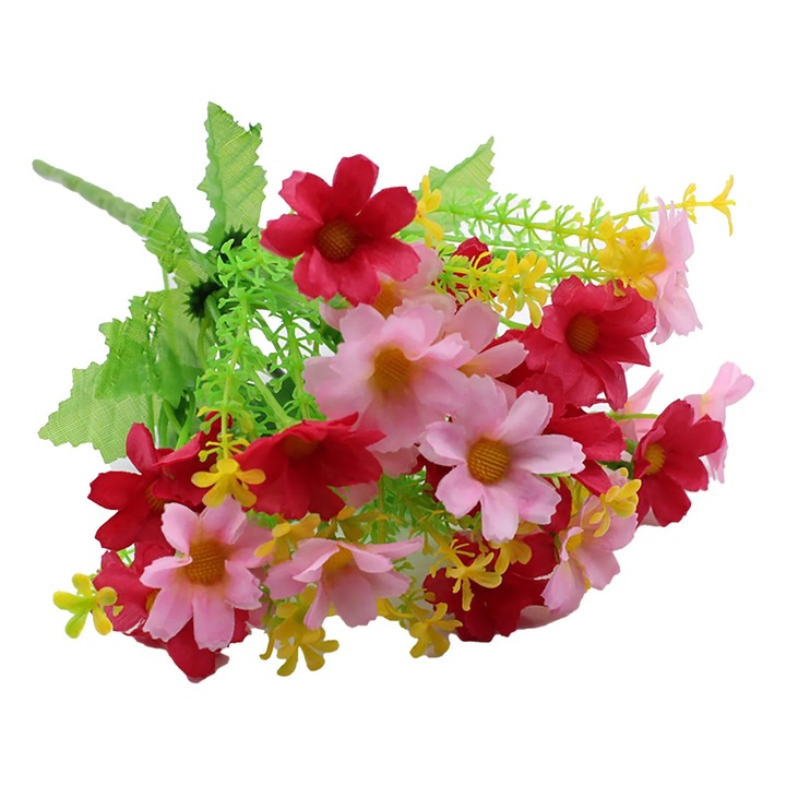 YANYXR művirágok, rózsaszín krizantémok 31x12x3cm, esküvői asztali dekoráció