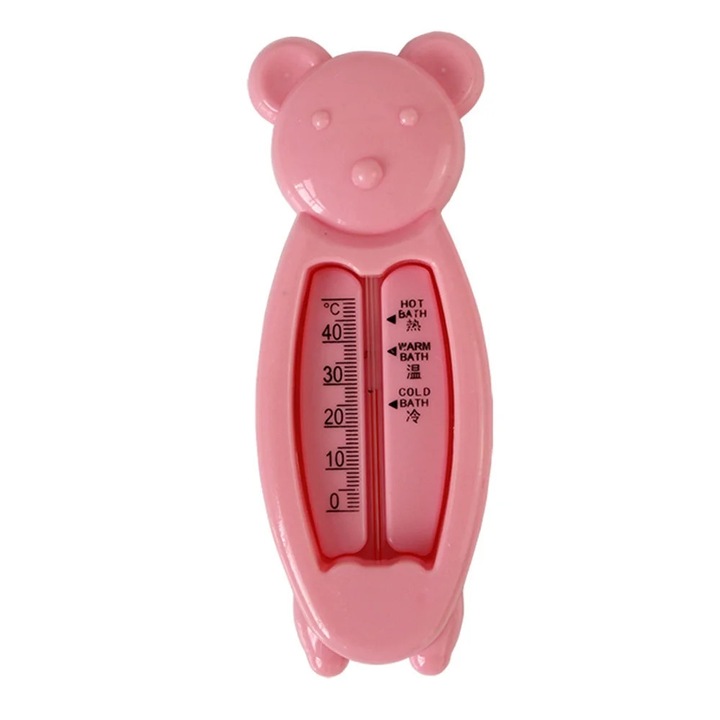 Termometru plutitor pentru baie bebelusi YANYXR peste plastic 16x6x3cm roz