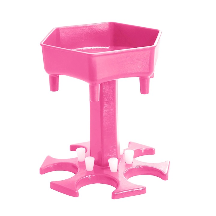Dispenser si suport YANYXR pentru 6 shoturi, roz, 11.4x12x13cm
