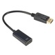 YANYXR DisplayPort–HDMI adapter kábel, 25.5cm, fekete, 1080p