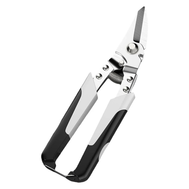 Foarfece YANYXR, otel carbon, multifunctionale, argintiu, 22cm