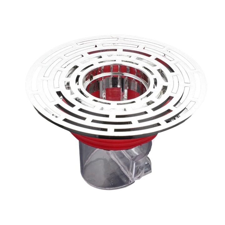 Sistem de scurgere podea YANYXR, plastic, rosu, 7.1x5cm