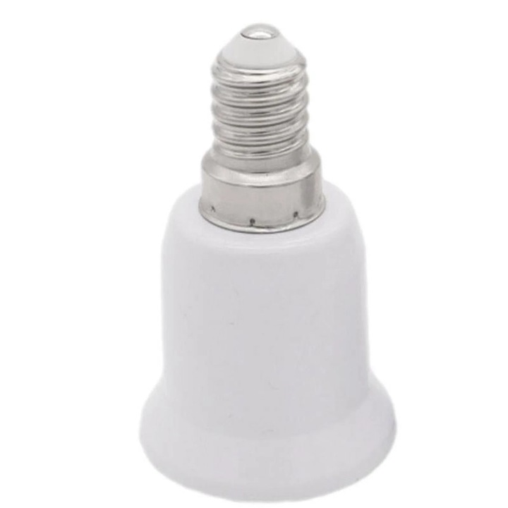 Izzófoglalat adapter E14-ről E27-re YANYXR fehér 5x5cm