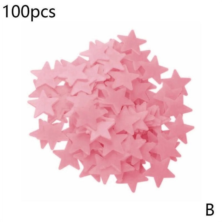 YANYXR világító csillag falmatricák, többszínű, 3cm, 100db-as szett