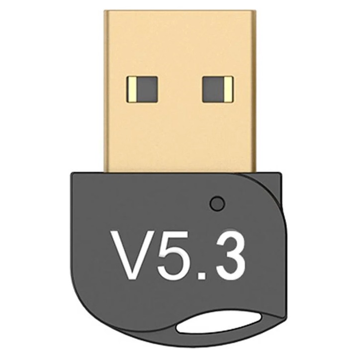 YANYXR Bluetooth adapter V5.3, 24Mbps, USB 2.0, fekete, mini