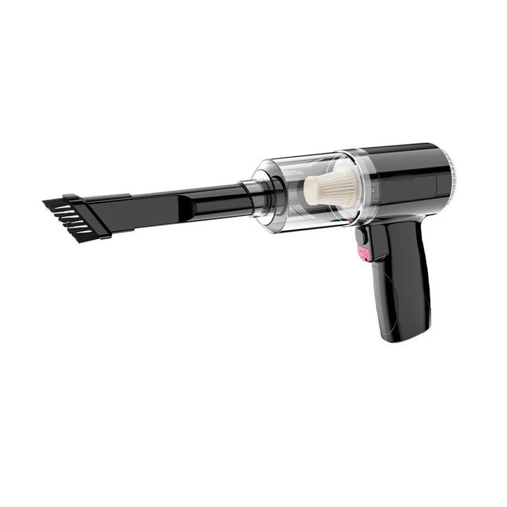 Aspirator portabil fara fir YANYXR D709 negru 16x6x15.5cm