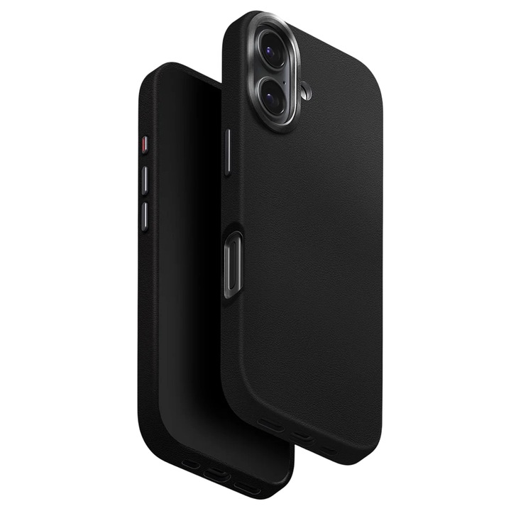 Tok kompatibilis Apple iPhone 17, UNIQ, Lyden Leatherette Case, fekete