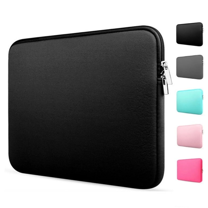 YANYXR laptop tok, poliészter pamut, puha, fekete, 15.6 inch
