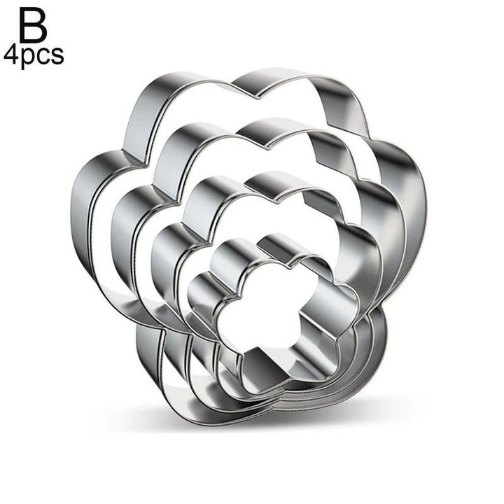 Set 4 forme prajituri YANYXR os caine inox 36g