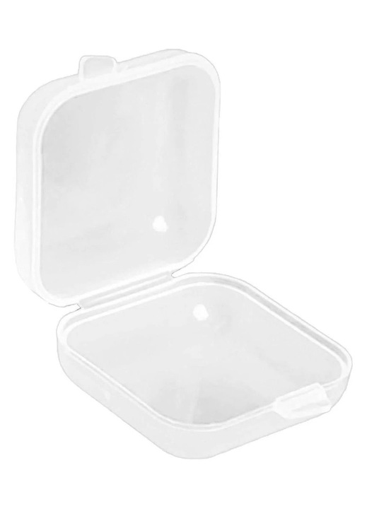 YANYXR átlátszó műanyag doboz, 3.5x3.5x1.5cm, 4.5x3.2x2.2cm, apró tároló