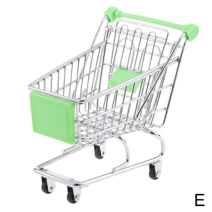 Mini carucior supermarket YANYXR, metal, multicolor, 10x15x20cm