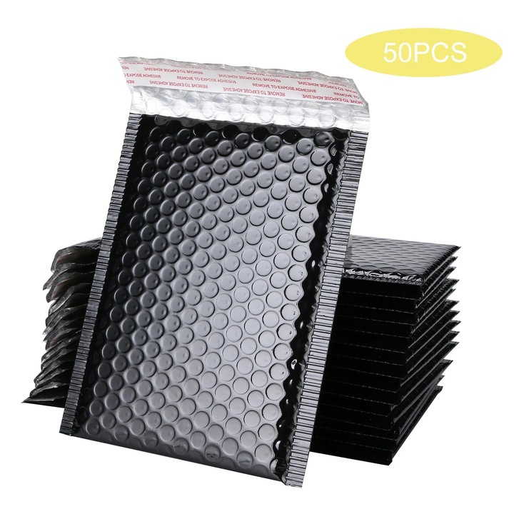 YANYXR buborékos boríték szett 50 db fekete 15x19x4cm és 15x13x4cm
