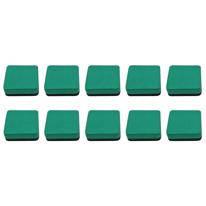 Set 10 bureti pentru tabla, alb, 5x5x2cm
