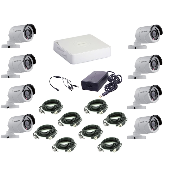 Kit Hikvision CCTV 4 camere bullet TurboHD 1.3MP MK053-KIT03