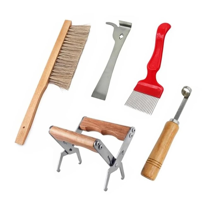 Set unelte apicole YANYXR lemn inox multifunctional