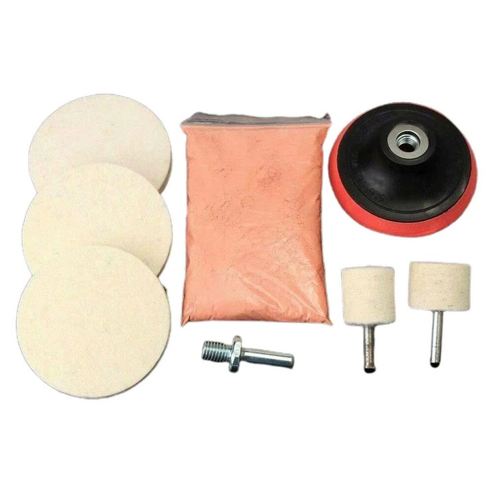 Set polizare sticla YANYXR ceriu oxid 50g, 20mm, 30mm, 75mm