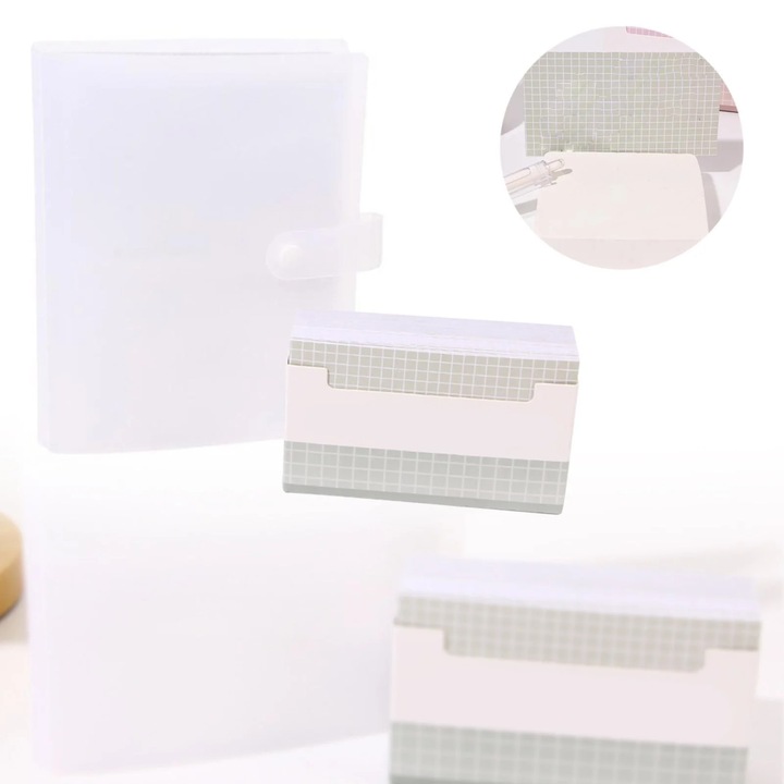 Organizator carduri YANYXR plastic transparent 4.96x2.99 inch, capacitate 160 carduri