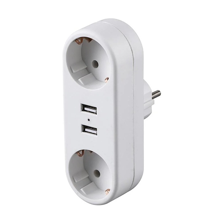 YANYXR fehér többszörös aljzat adapter 13.5x4.7x8cm 250V 16A