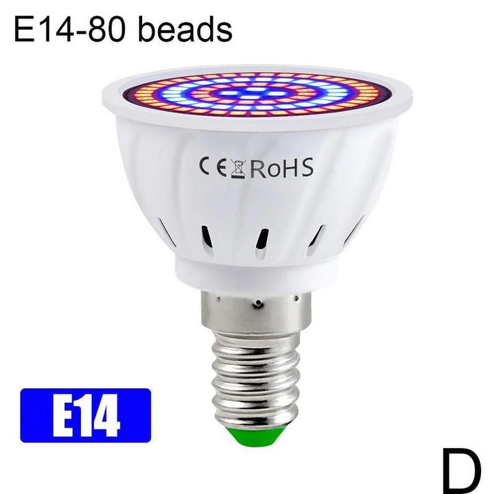 YANYXR LED növényi lámpa 48/80 LED teljes spektrumú E27/E14/B22/GU10/MR16