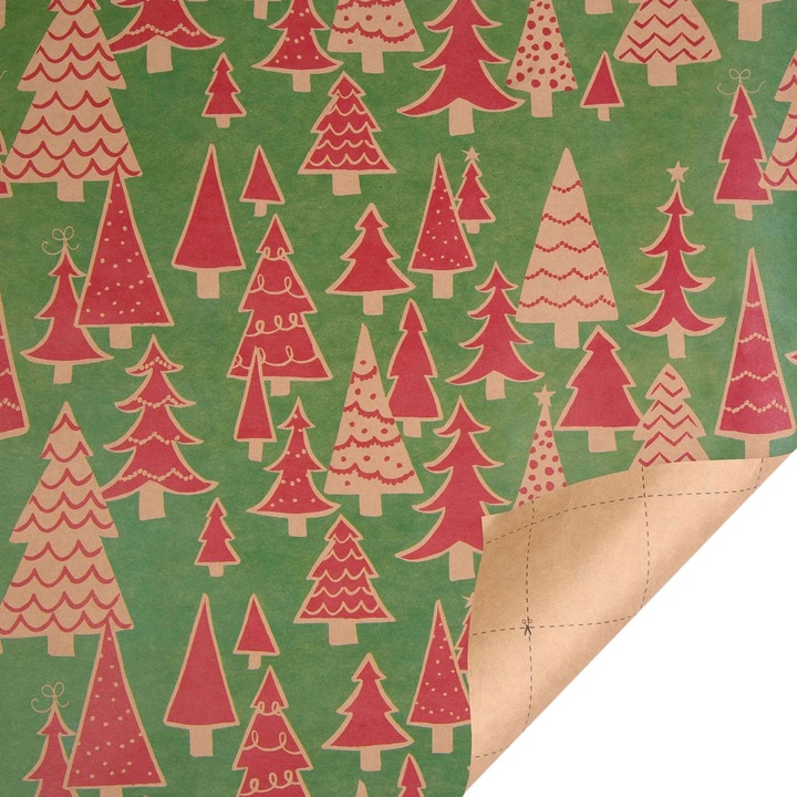 YANYXR vintage karácsonyi kraft ajándékcsomagoló papír 44x100cm többszínű