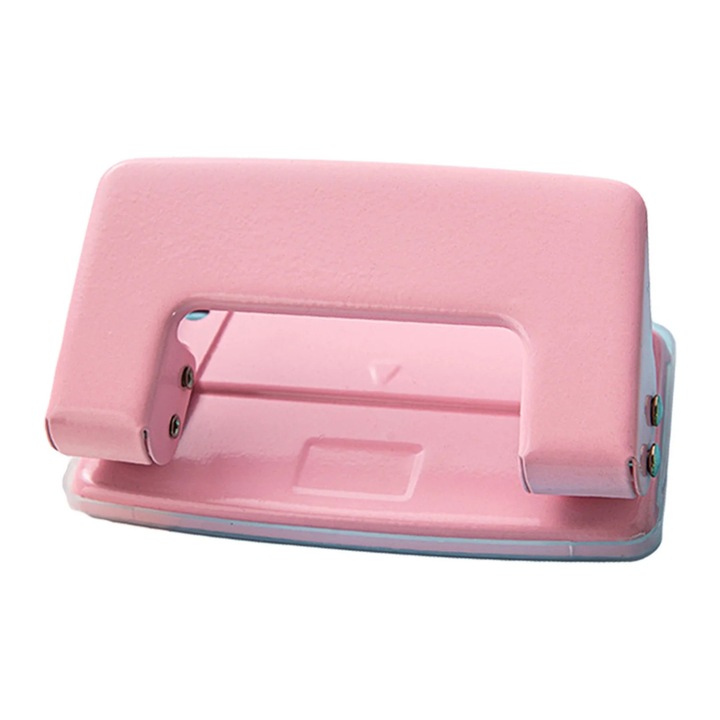 Perforator dublu 6mm, plastic metal, 12x6.5x5cm, multicolor