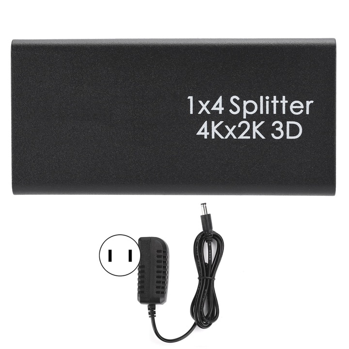 HDMI elosztó YANYXR 1x4 4K Fekete 10mx10m