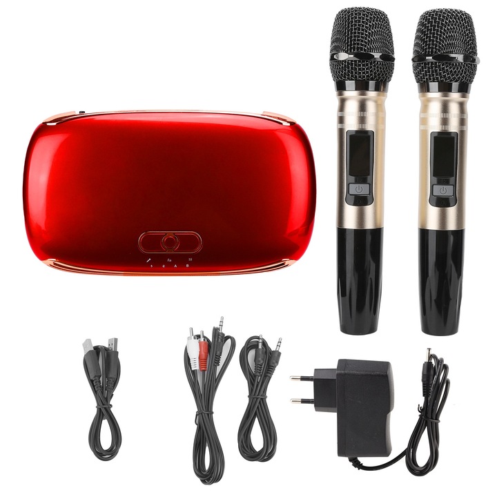 Караоке машина YANYXR K8 Bluetooth 5.0 USB червена 855g