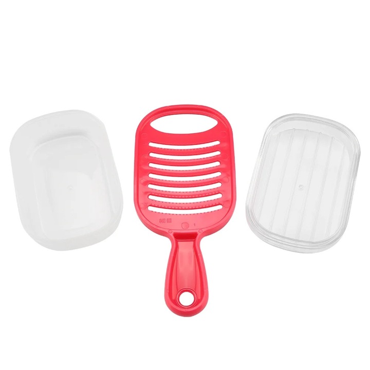 Tocator manual YANYXR rosu 17cm pentru fructe legume usturoi