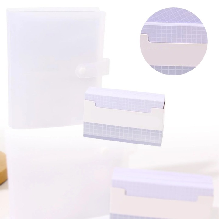 Organizator carduri YANYXR plastic transparent 160 carduri 12.6x7.6cm