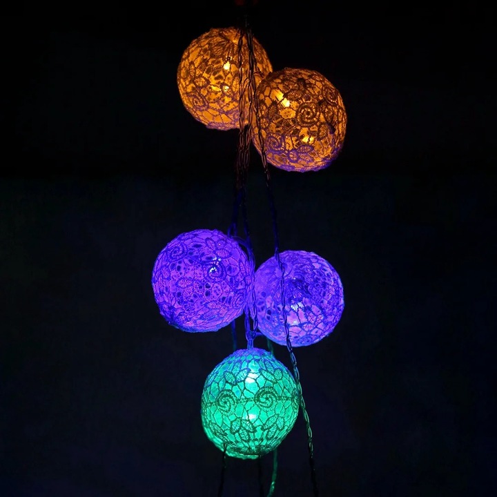 YANYXR LED füzér 10 színes gömb 1.5m