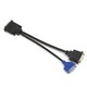 YANYXR DMS 59 - 2x DVI24+5 vagy VGA kábel adapter, réz, fekete