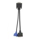 YANYXR DMS 59 - 2x DVI24+5 vagy VGA kábel adapter, réz, fekete