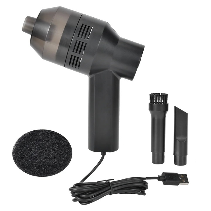 YANYXR USB porszívó, fekete, 1.8m, 3.5W
