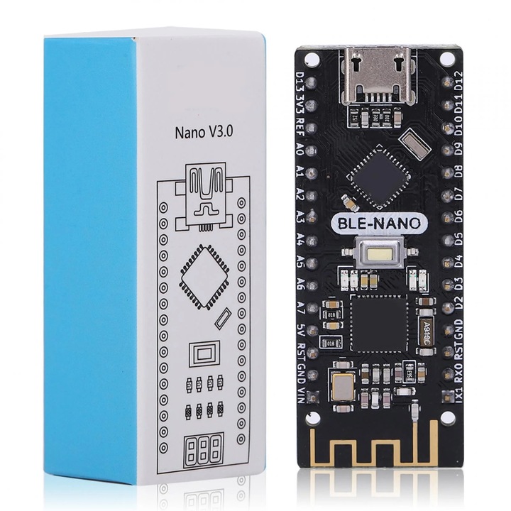 Placa de baza YANYXR Bluetooth 4.0 2.4GHz, 15 pini, micro-USB, 6-12V
