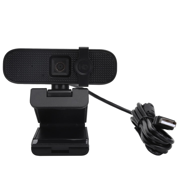 Camera USB YANYXR 2K autofocus microfon capac negru