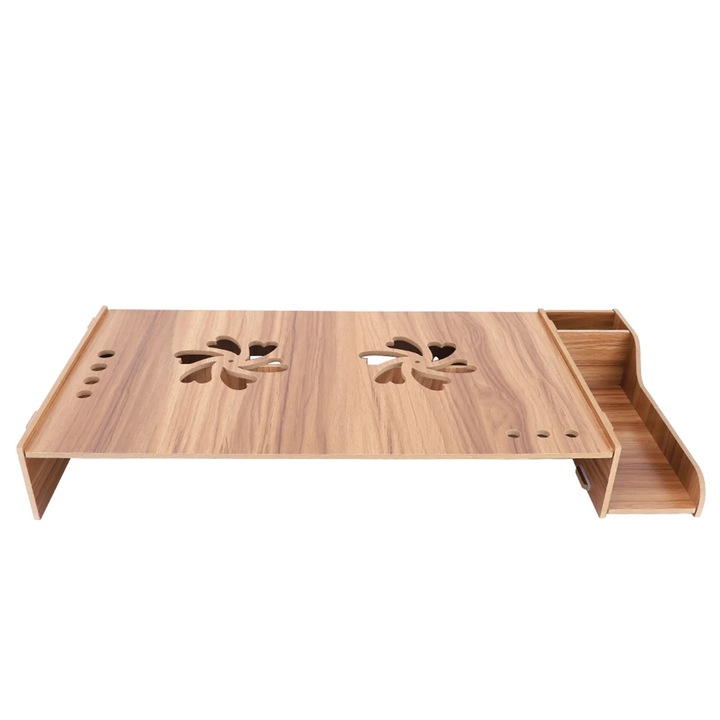 YANYXR arany tölgyfa asztali tartó 40x20x10cm monitor rendszerező