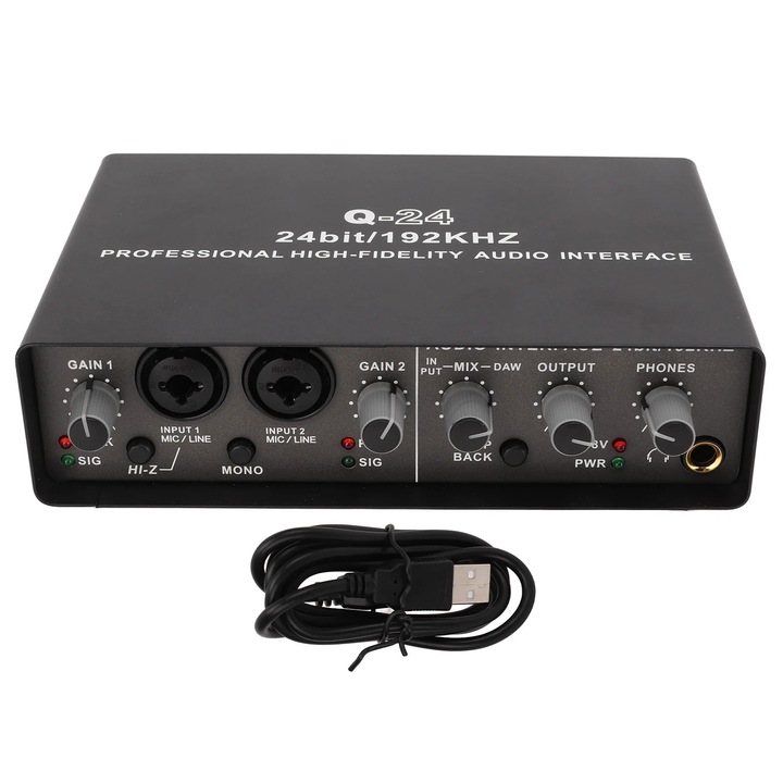 Placa de sunet USB YANYXR, mixare digitala, metalica, pentru streaming live