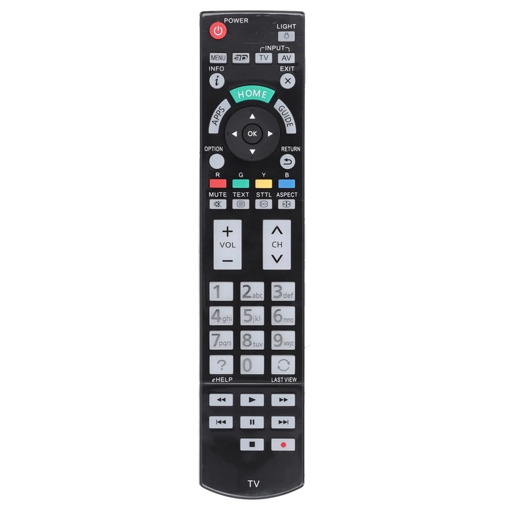 YANYXR N2QAYB TV távirányító fekete ABS+szilikon 120g