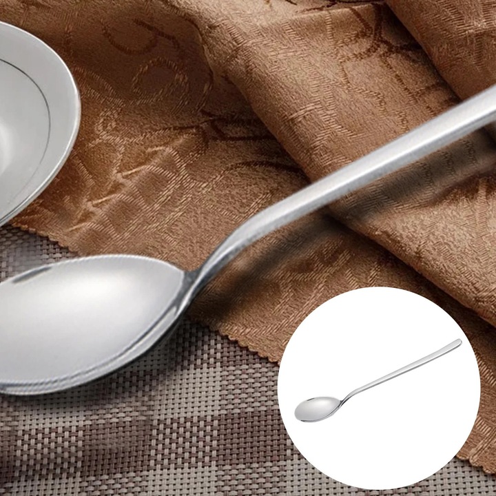 12 db rozsdamentes acél kanál készlet, 14.5cm, tea, kávé, cukor, fűszerek részére YANYXR