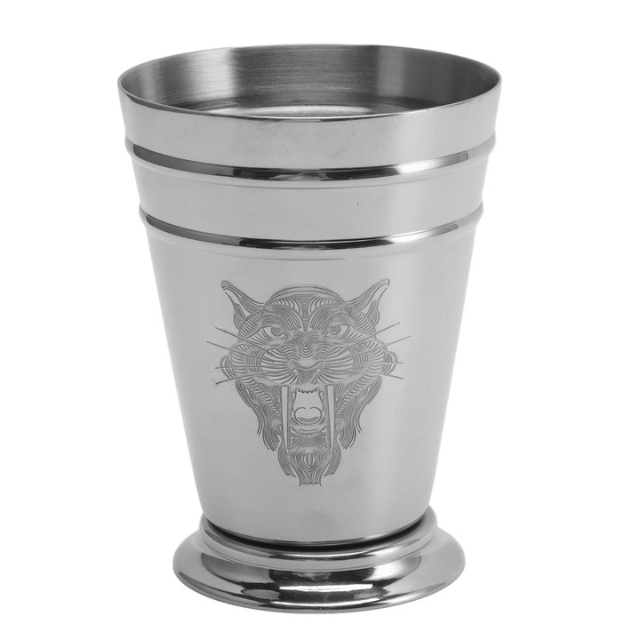 YANYXR Julep pohár, rozsdamentes acél 304, oroszlán gravírozással, 240g