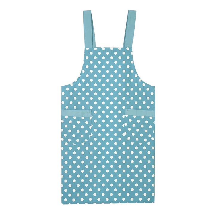 Sort bucatarie YANYXR bumbac in, albastru cu buline, 73x85cm