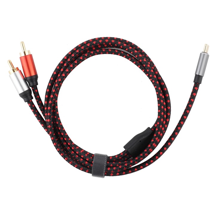 YANYXR aranyozott Type-C-ről 2RCA audiokábel 1.5m arany