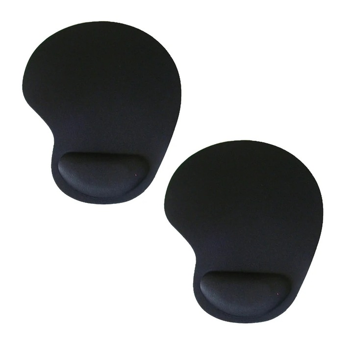 YANYXR 2 db-os ergonomikus egérpad készlet csuklótámasszal, puha hab, fekete