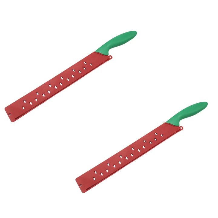 Feliator pepene inox cu maner antiderapant si husa protectoare 25x10cm
