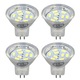 4 db YANYXR MR11 LED izzó készlet 3W 300lm fehér 3.5x3.5cm