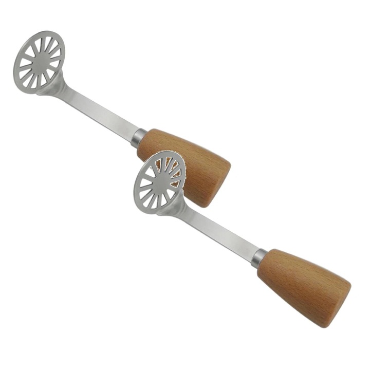 Set 2 prese cartofi inox, mov, 16x6x6cm, pentru copii