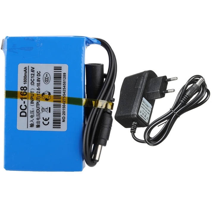 Baterie litiu polimer YANYXR DC-168 1800mAh comutator integrat alb 16.5x9.5x3cm